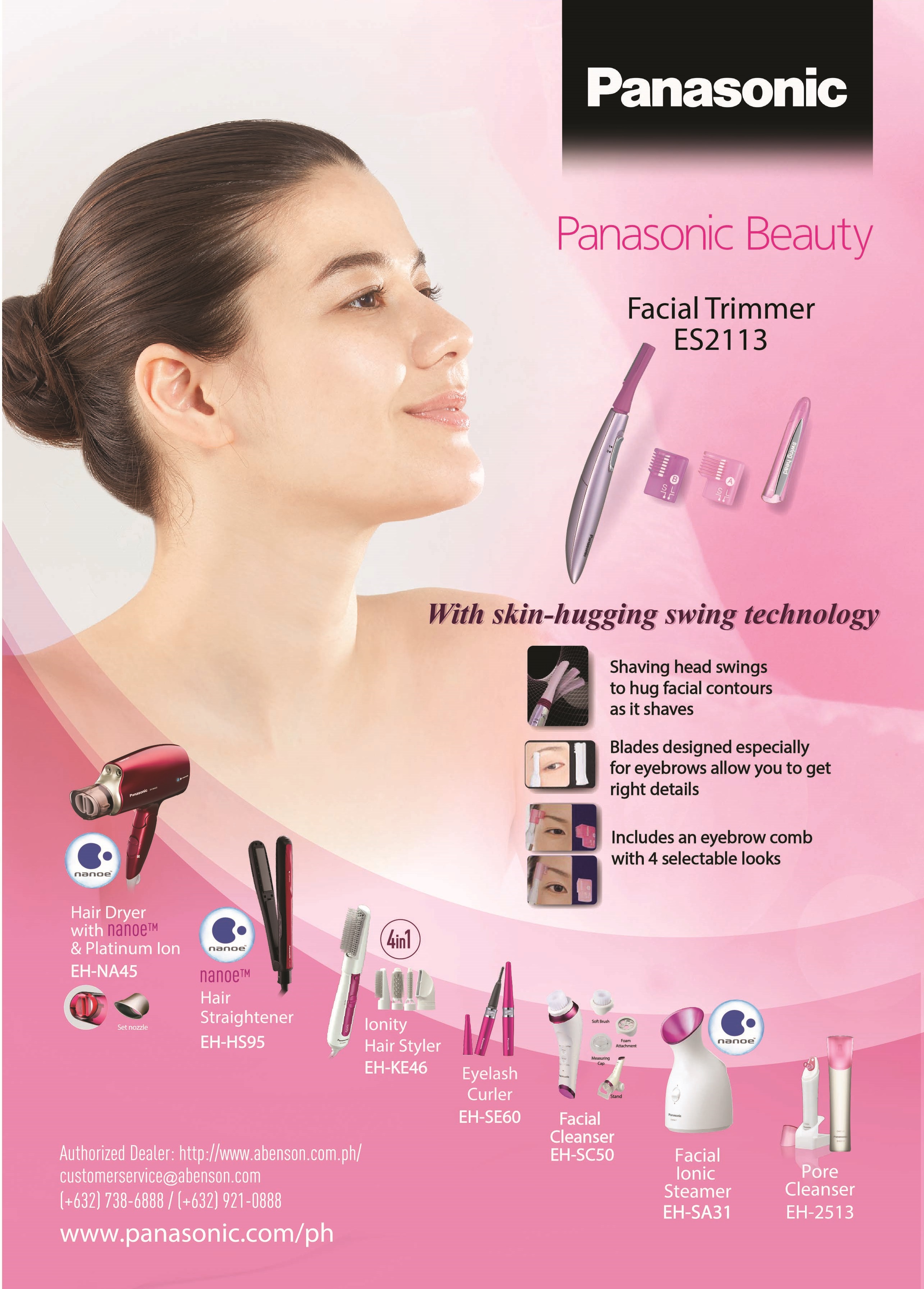 panasonic es2113p eyebrow shaper battery operated trimmer