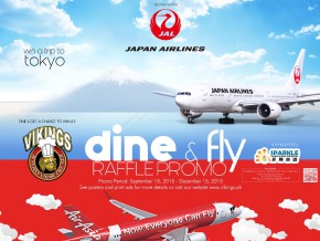 Vikings Dine & Fly Promo: Dine And Win A Trip For Four to Asian Cities