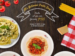 Pasta-all-you-can at Amici on Oct 17!