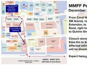 MMDA Advisory: Road closures on Dec 23 for MMFF Parade of Stars