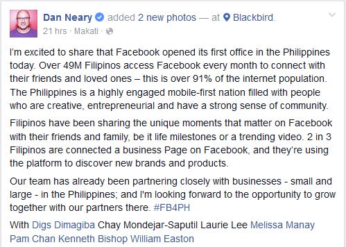 facebook office phl announcement