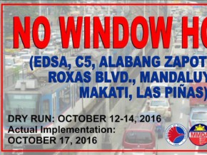 MMDA announces dry run for ‘No Window Hours’ policy