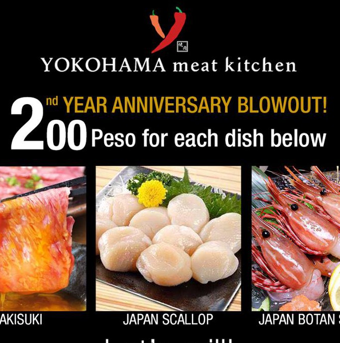 YOKOHAMA Meat Kitchen celebrates their 2nd anniversary with these exciting promos!