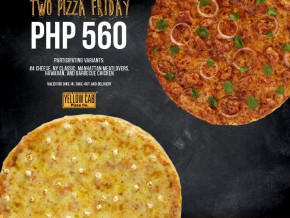 Thank God it’s #TwoPizzaFriday at Yellow Cab Pizza Co.