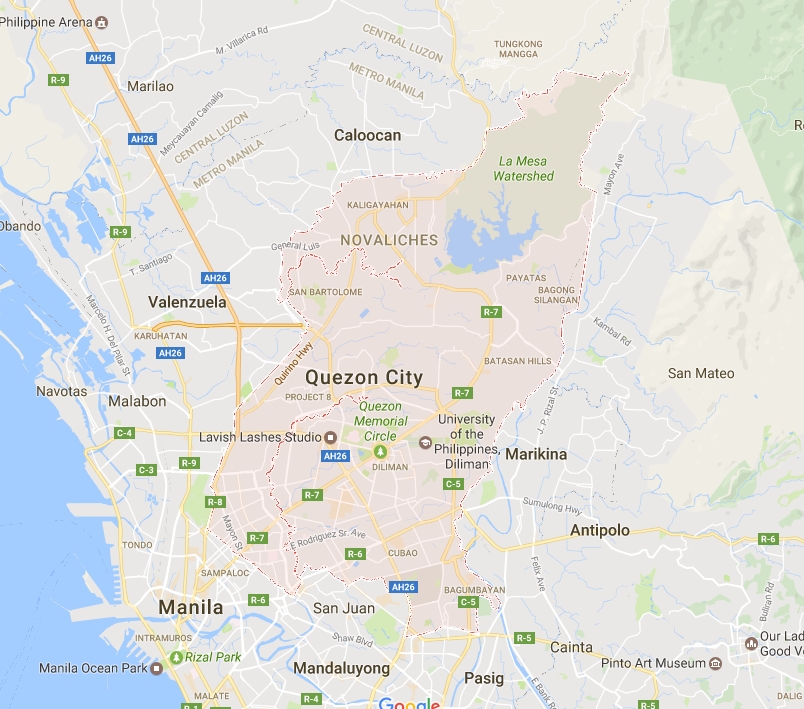 Quezon City Philippines Map