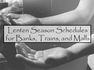 New years mass times Holy Week 2017 Schedules for Banks, Malls and Trains | Philippine Primer