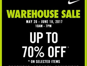 Nike Park Warehouse Sale on May 26 to June 18