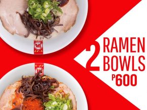 Get 2 Ramen Bowls for only P600 at Ramen Nagi