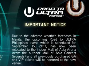 Road To ULTRA Philippines changes venue, goes indoor