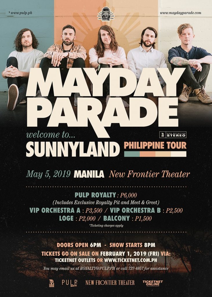 PROMO Win FREE Tickets to Mayday Parade Concert in Manila Philippine