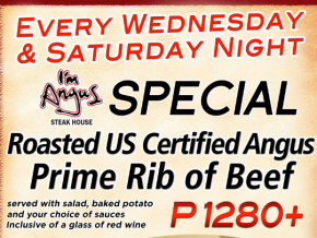PROMO: Enjoy Prime Rib Night at I’m Angus Steakhouse!