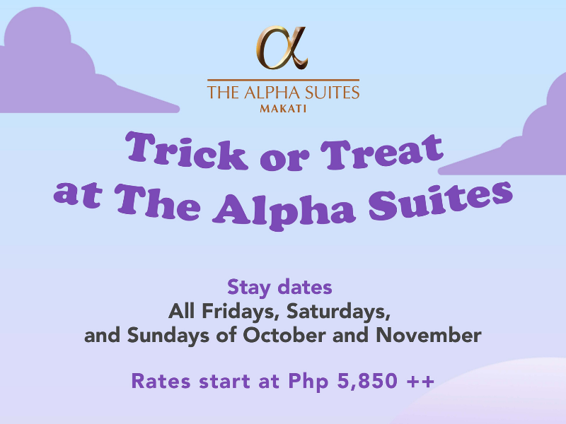 The Alpha Suites in Makati Offers Trick or Treat Staycation Package ...
