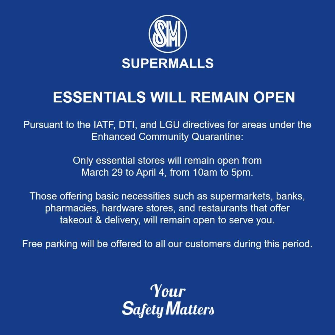 Supermalls Sebu. Only essential