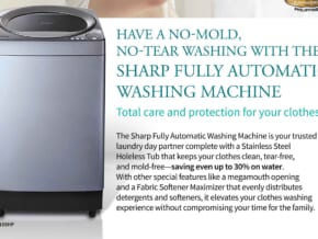 No Molds, No Tear: Introducing Sharp Fully Automatic Washing Machine