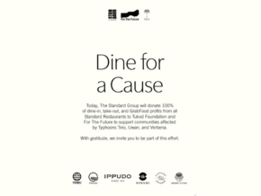 Dine for a Cause: Standard Hospitality Group Extends 100% of Profits to Typhoon Relief Efforts