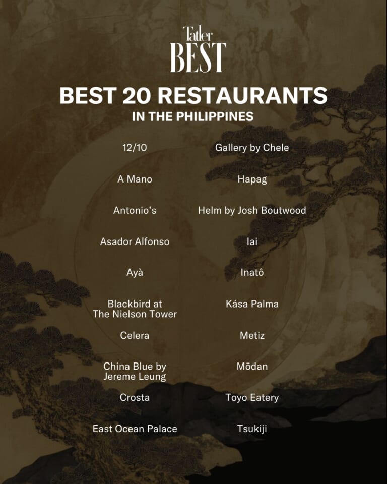 Tatler Names 20 Best Restaurants in the Philippines for 2026 ...