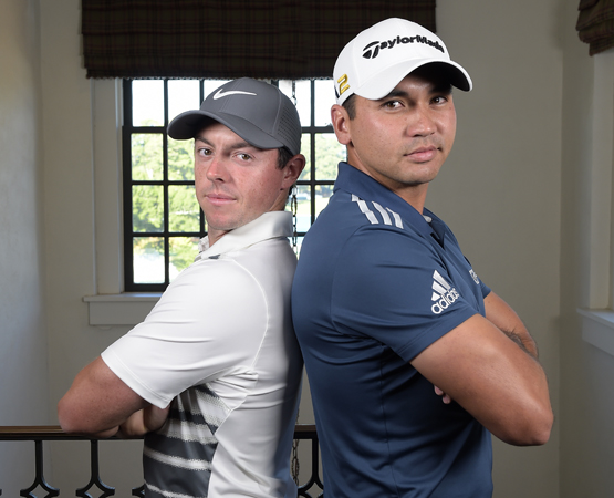 ATLANTA, GA - SEPTEMBER 21: (L-R) Rory McIlroy of Northern Ireland and Jason Day of Australia pose for a photo during the TOUR Championship, the final event of the FedExCup Playoffs, at East Lake Golf Club on September 21, 2016 in Atlanta, Georgia. (Photo by Stan Badz/PGA TOUR)
