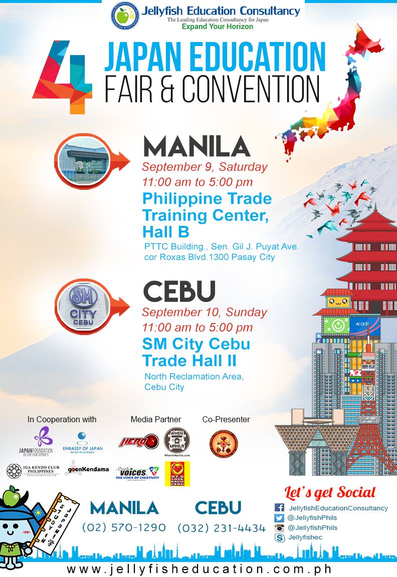 4th Japan Education Fair and Convention on Sept. 9 and 10 | Philippine ...