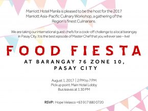 Marriott Asia-Pacific Culinary Workshop: Food Fiesta 2017