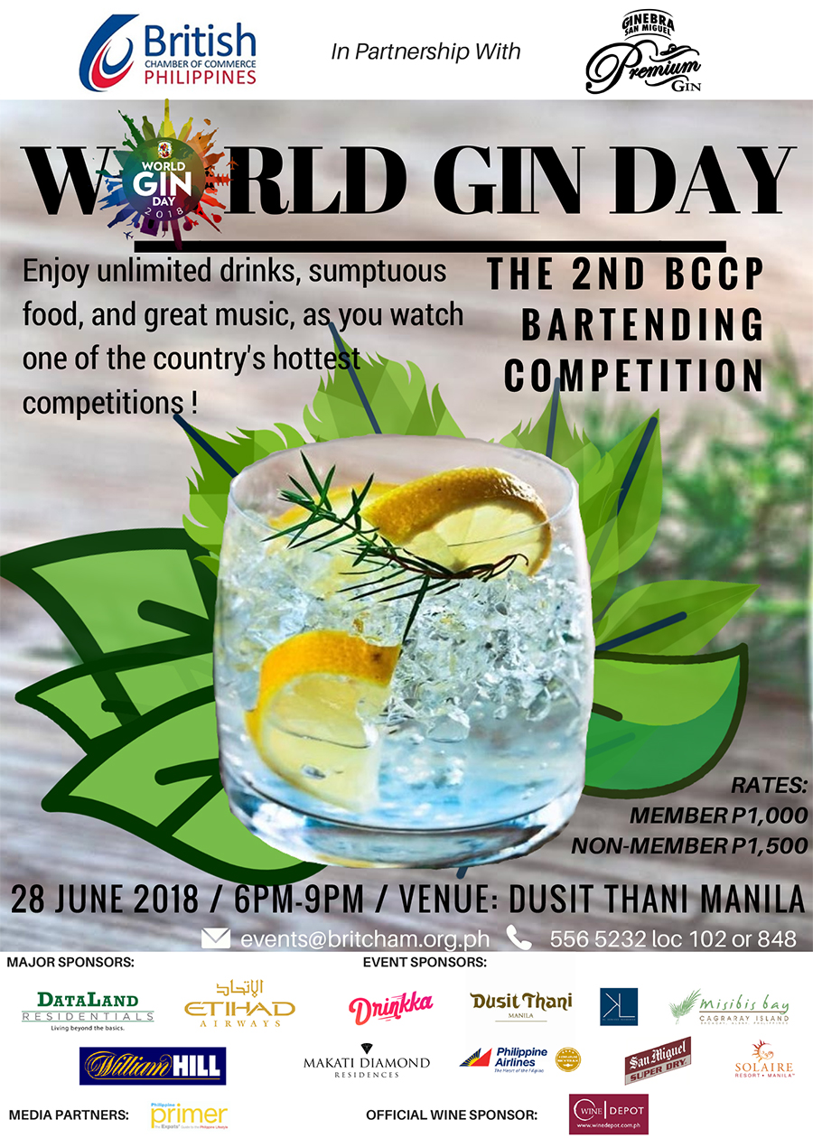 Celebrate World Gin Day this June 28 in Dusit Thani Manila Philippine