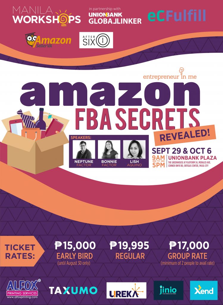 Manila Workshops Amazon Fba Secrets Revealed Philippine Primer