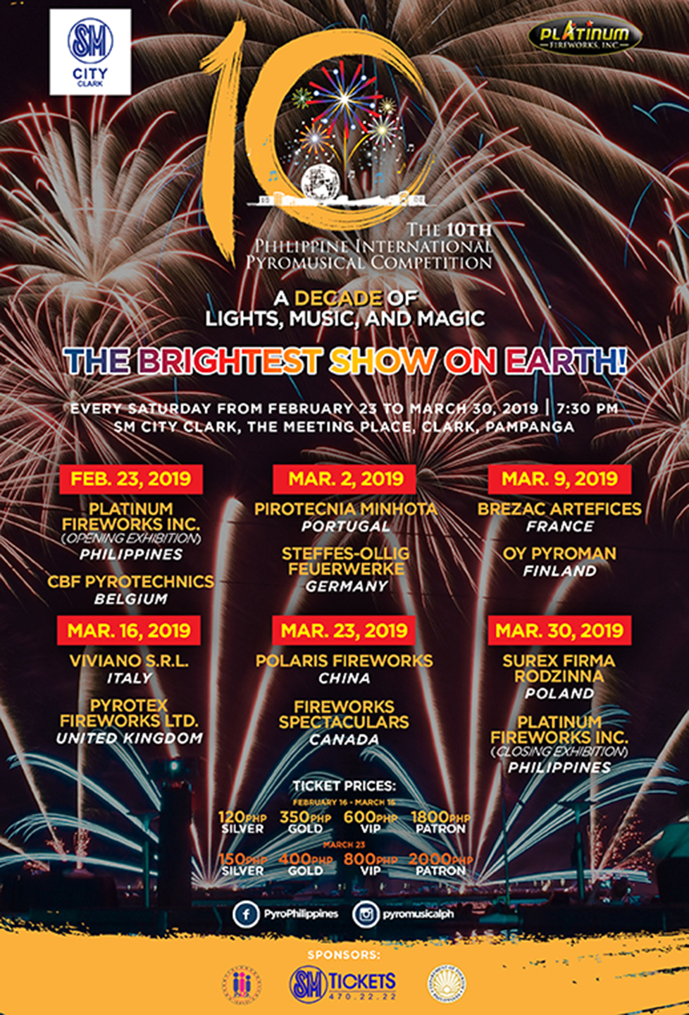 Catch the 10th Philippine International Pyromusical Competition 2019