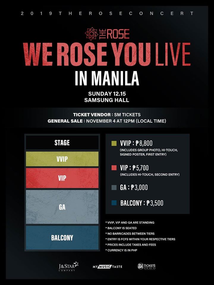 the rose tour manila