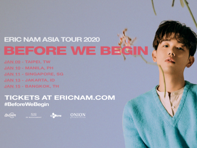 Eric Nam Brings 'Before We Begin' Asia Tour in Manila This January