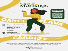 JOIN THE BEAT: DANCEFLAVA Cardio at Greenbelt 5, Makati on Aug 17-18, 31