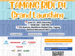 Tamang Ride PH Launches Nationwide Road Safety Movement on June 21 in BGC