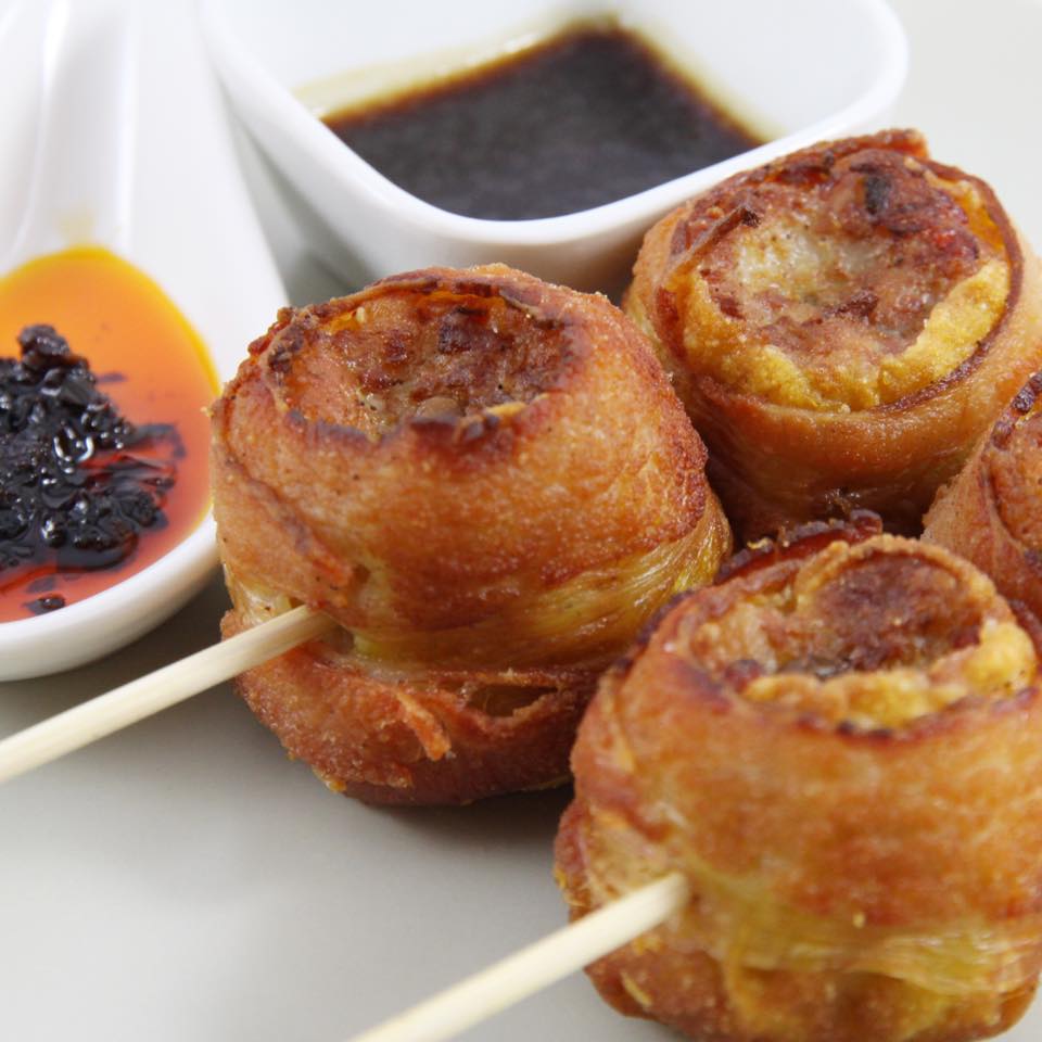 Bacon wrapped Siomai