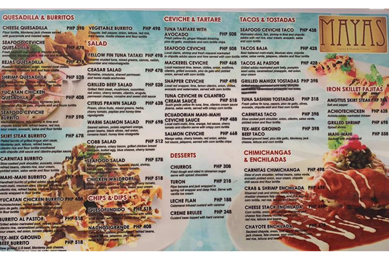 meson maya menu meson maya menu