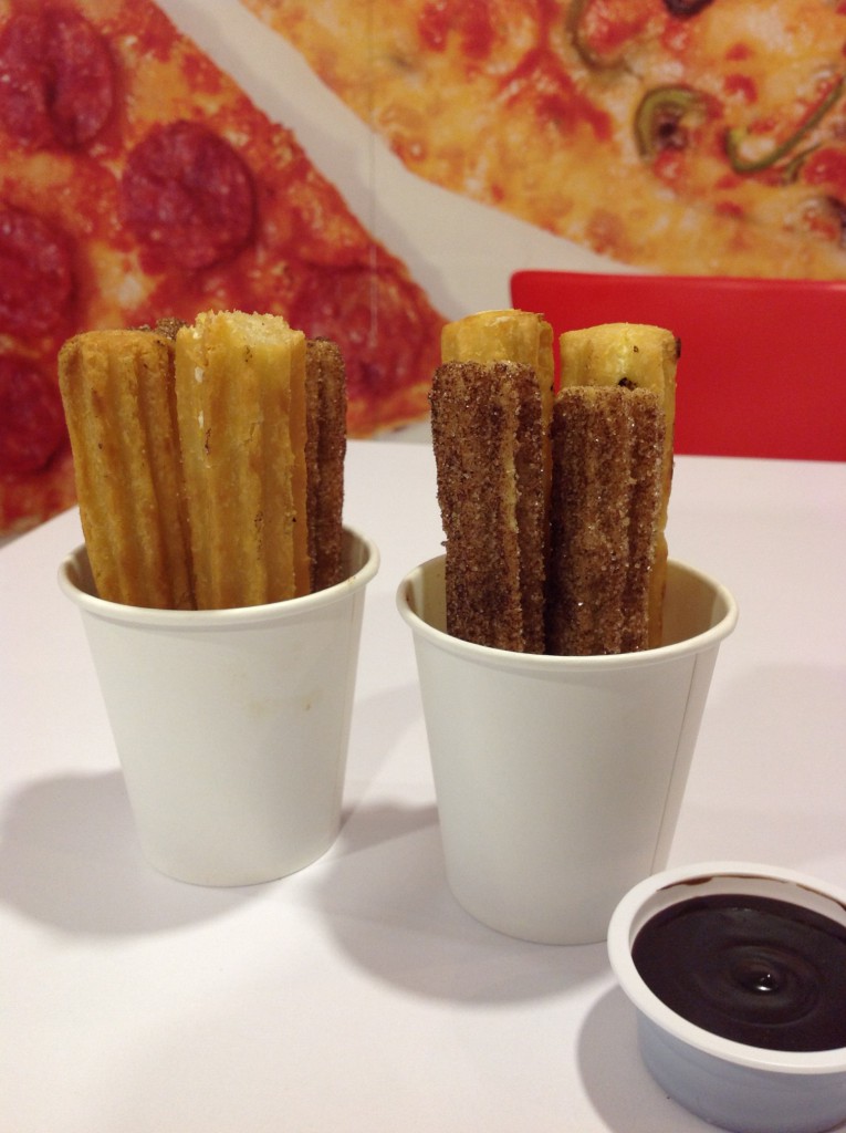 (L-R) Fresh Bavarian and Cinnamon Churros (P49) and Dipping Sauce (P15)