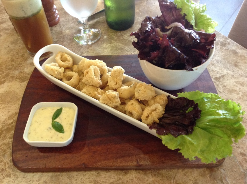 PHOTO 5 (L-R) Calamari Fritti (P 430) and Insalata Mista (P 240)