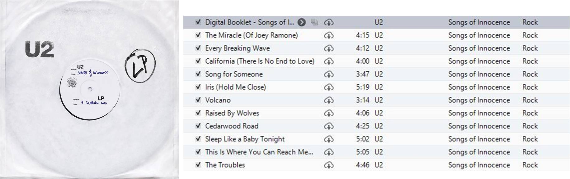 U2 album itunes